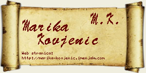Marika Kovjenić vizit kartica